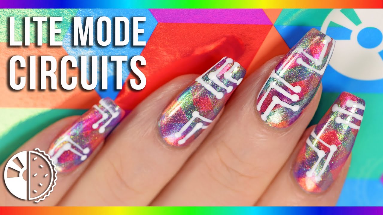 Bright Tech Circuit Board Nail Art💡