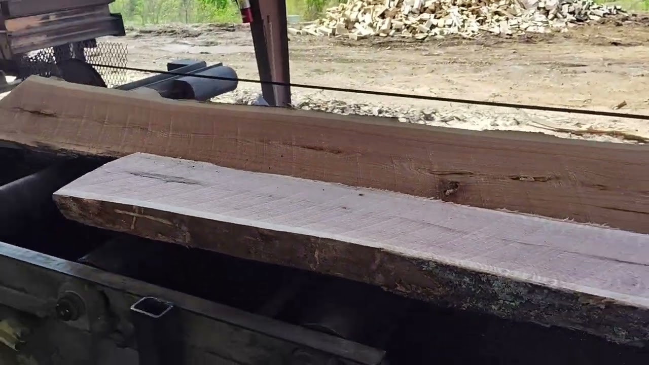 Sawing some small 10 foot logs and some edger action # 42
