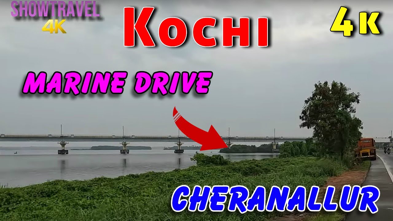 Kochi- Marine Drive to Cheranallur |4k  | Beautiful Backwater Scenery |Kerala Tourism | 4k Moto Vlog