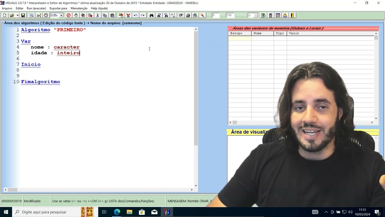 AULA 1 - APRENDENDO A PROGRAMAR - INSTALAÇÃO VISUALG