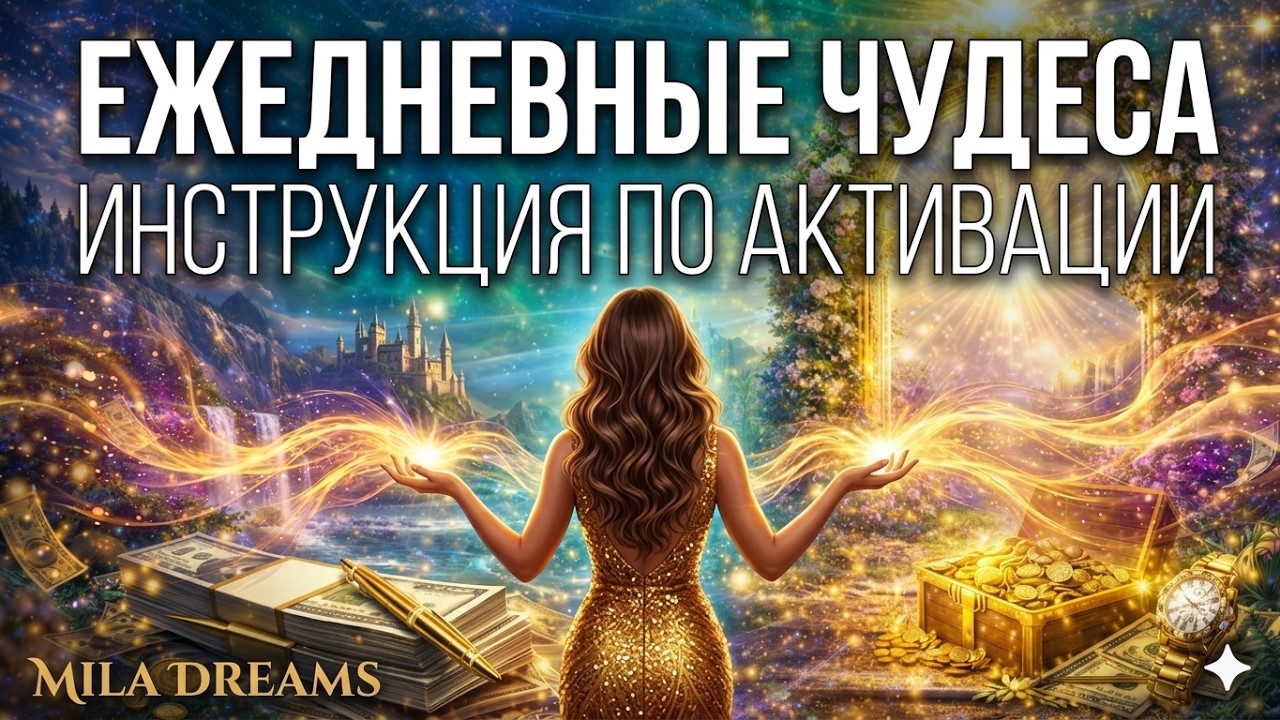 Слушай мощные аффирмации для перехода в реальность , где все возможно. Открой доступ к чудесам
