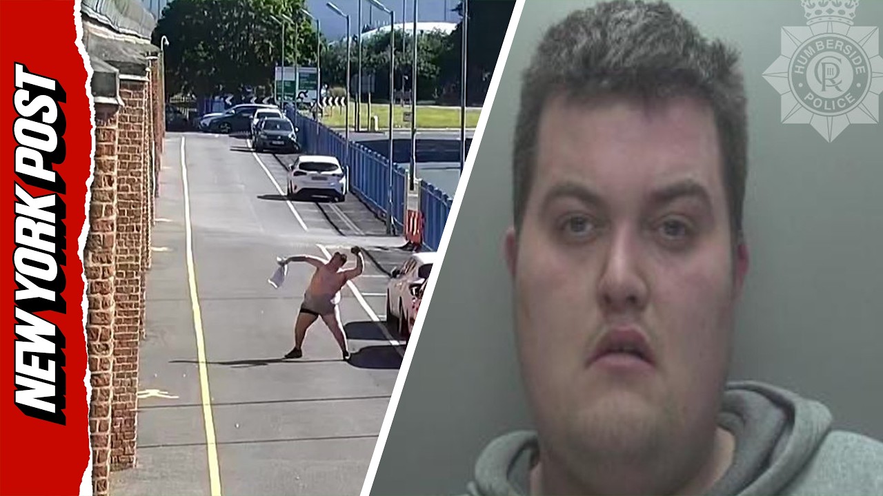 Moment Shirtless Man Botches 16K Prison Drug Drop Three Times