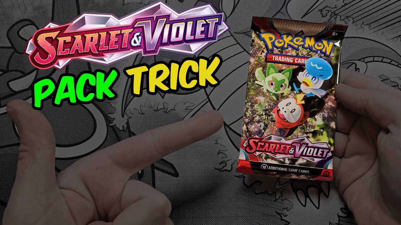 Scarlet and Violet TCG Pack Trick Tutorial: Pokemon Trading Card Game