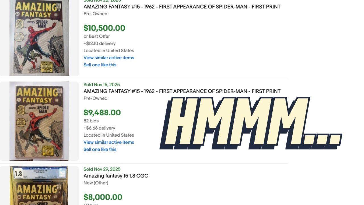 Что на самом деле происходит с Amazing Fantasy #15 на eBay? Плюс Watchmen #1 и безумие с непрозра...