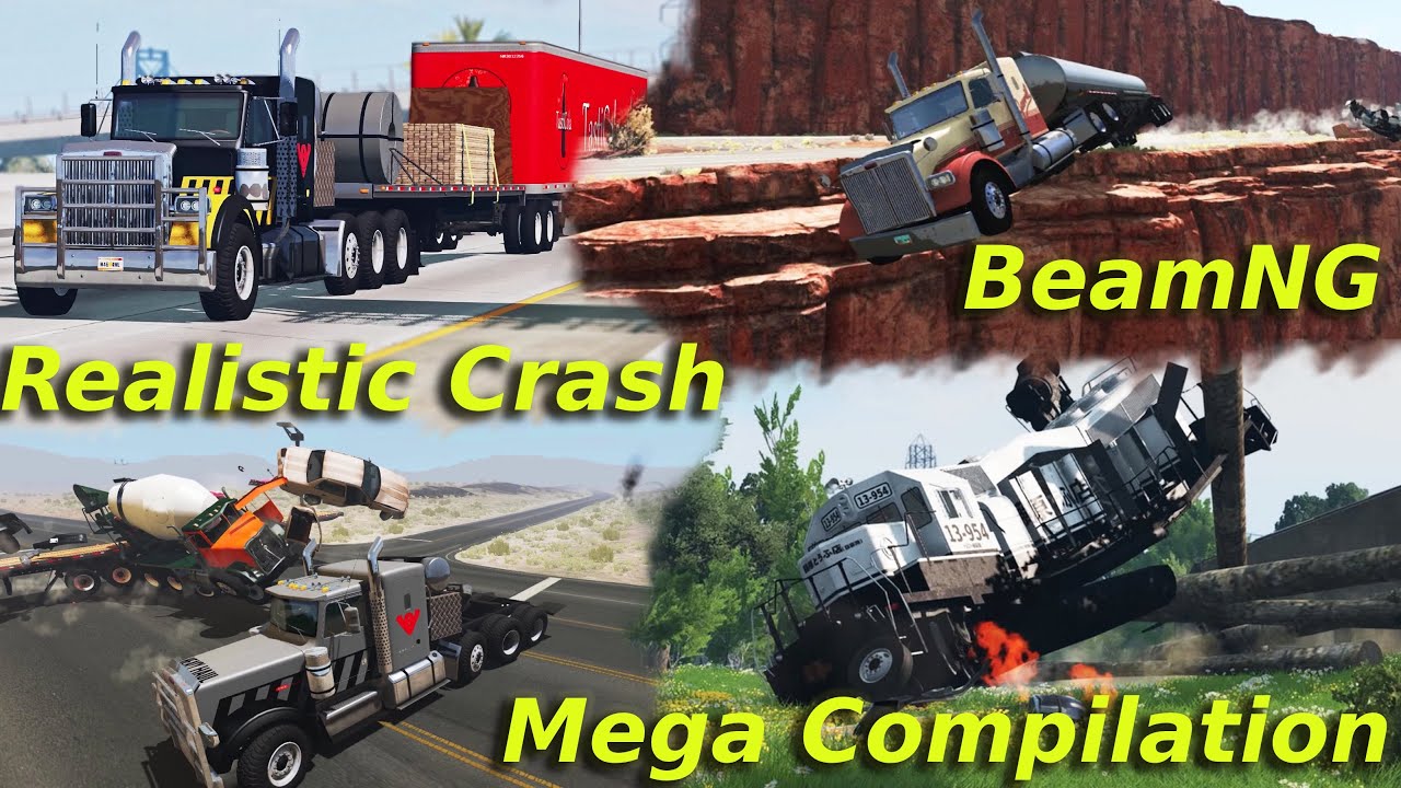 BeamNG Realistic Crash Mega Compilation