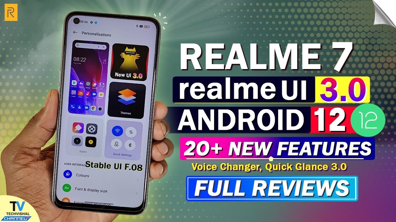 Realme 7 Stable realme Ui 3.0 Android 12 Update Full Review | 20+ NEW Features | Realme 7 New Update