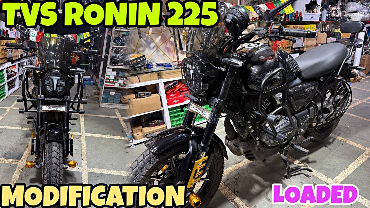 TVS RONIN 225 me Top Notch Loaded Modification kardi | Beautiful Looks | Crash Guard | TopRack |