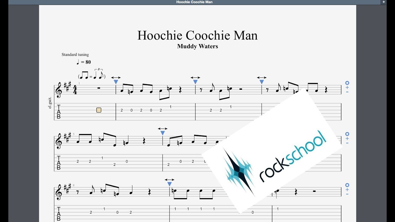 Hoochie Coochie Man rockschool debut grade guitar