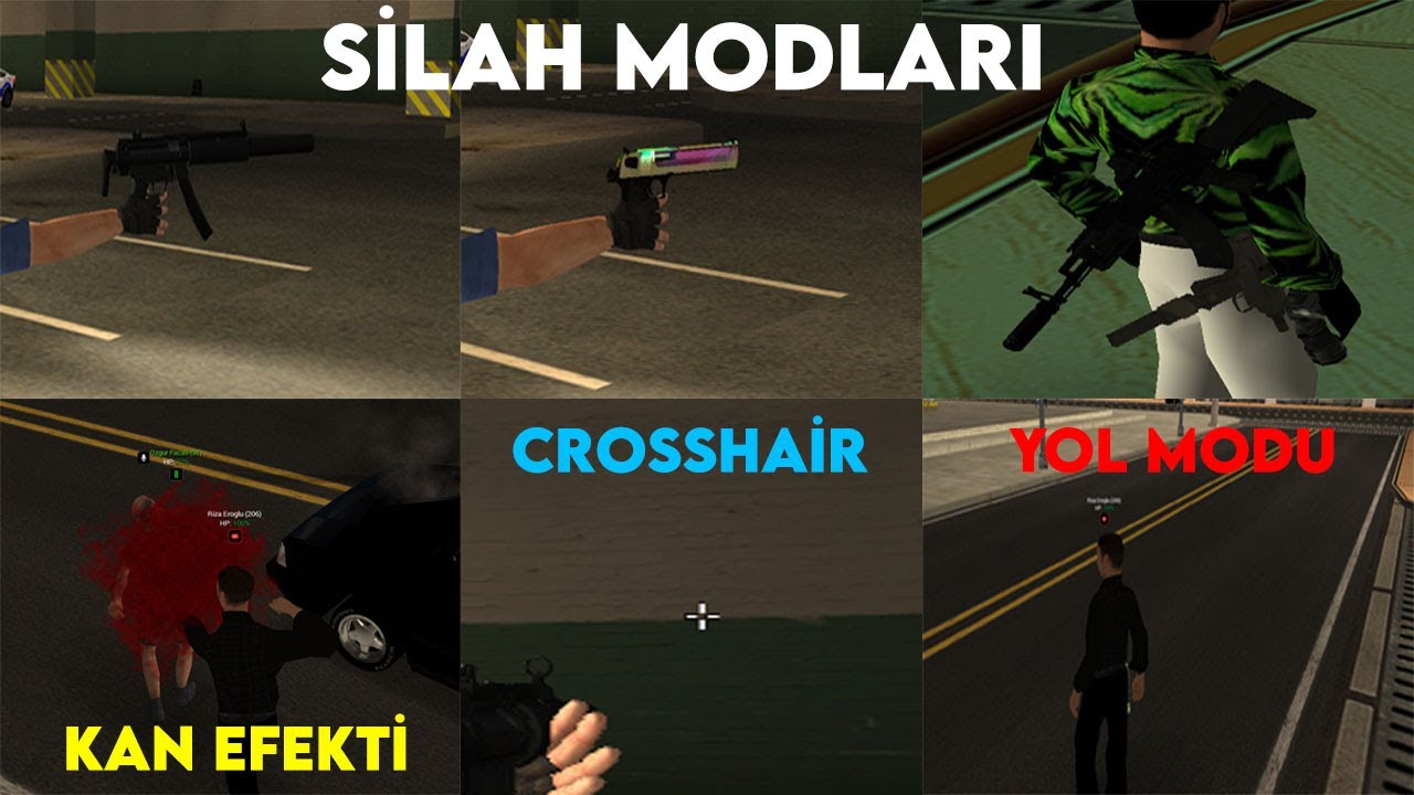 MTA FPS düşürmeyen 808 MOD kurulumu. (Crosshair, yol modu, silah modu, kan efekti)