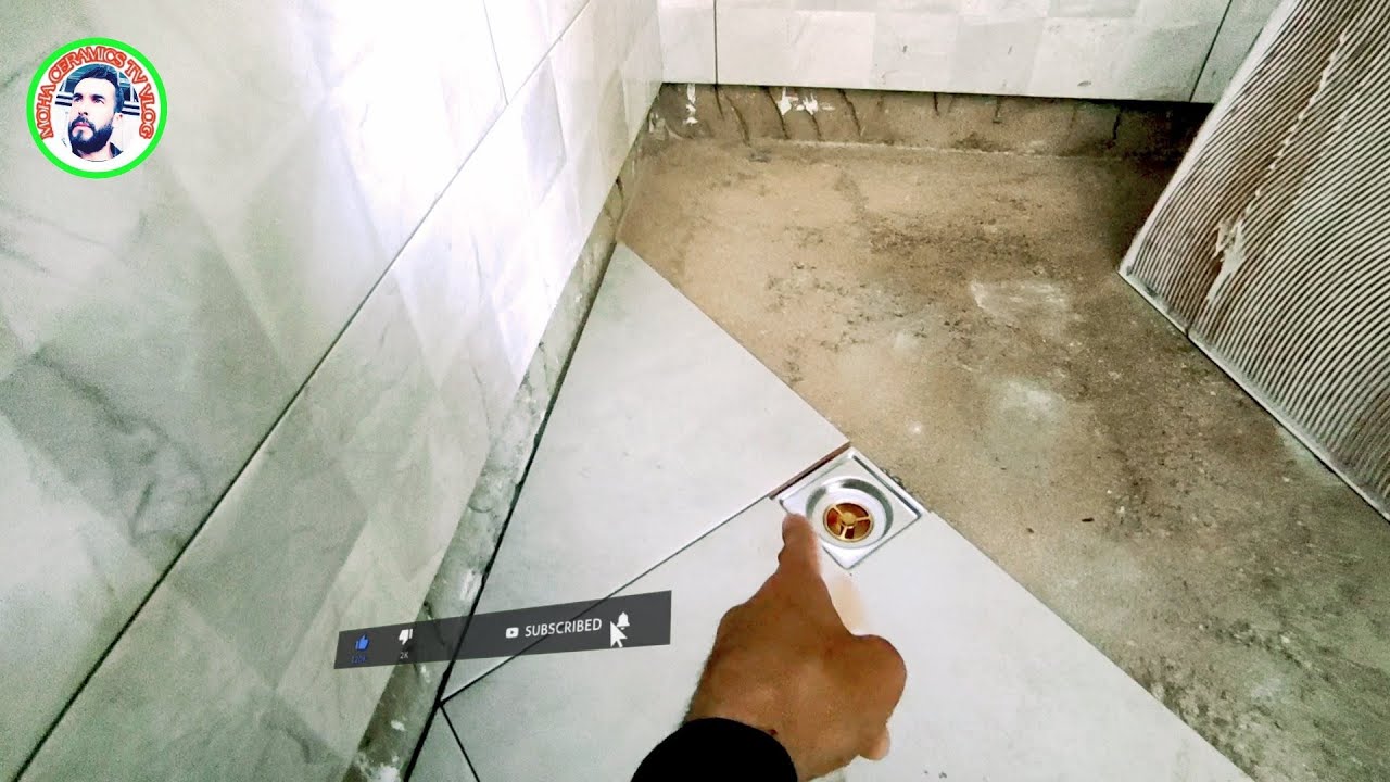 تركيب أرضيات الحمام سيراميك#مع MOHA CERAMICS TV VLOG