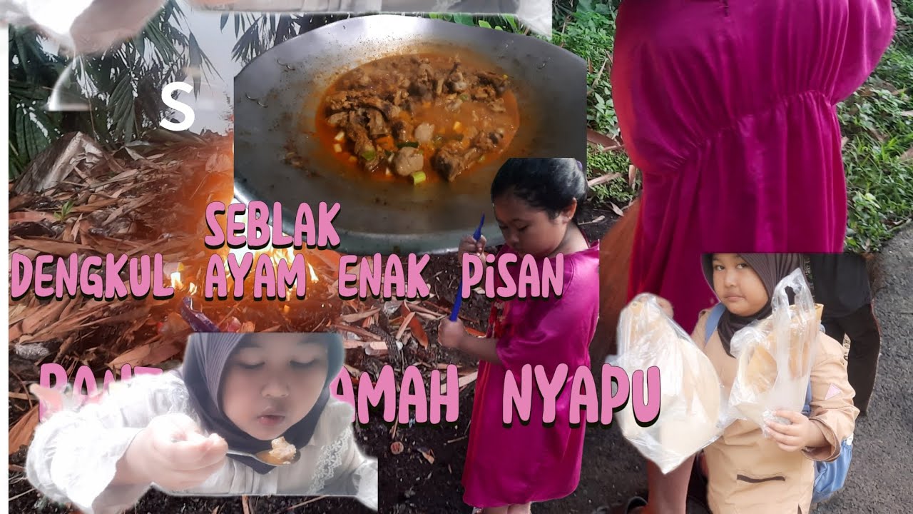 Masak seblak dengkul Ayam kegiatan neng fika#suasanapedesaan #cilengsi #jonggol 