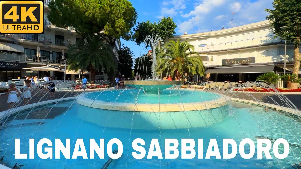 Lignano Sabbiadoro, Italy | City Center 4K UHD