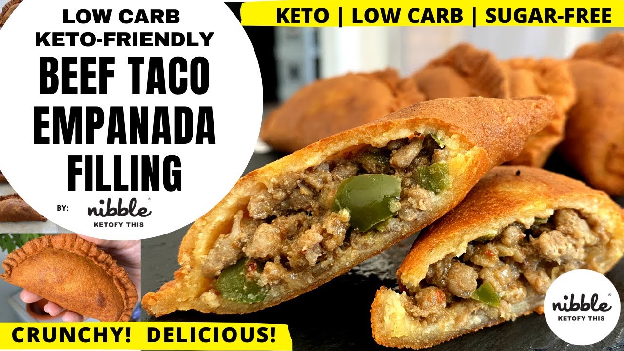 Low Carb Beef Taco Empanada Filling  |  Keto-friendly Beef Taco Empanada Filling