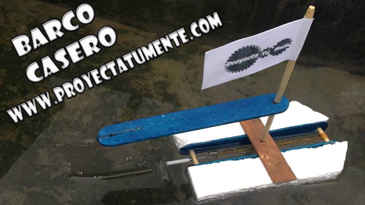 Barco Impulsado por Gomas  Elásticas (Casero)