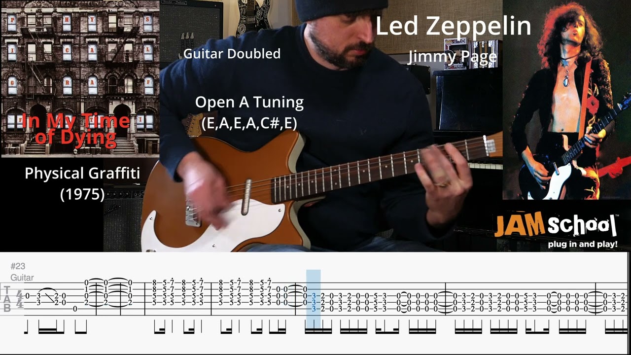 Led Zeppelin In My Time of Dying Guitar Solo with TAB