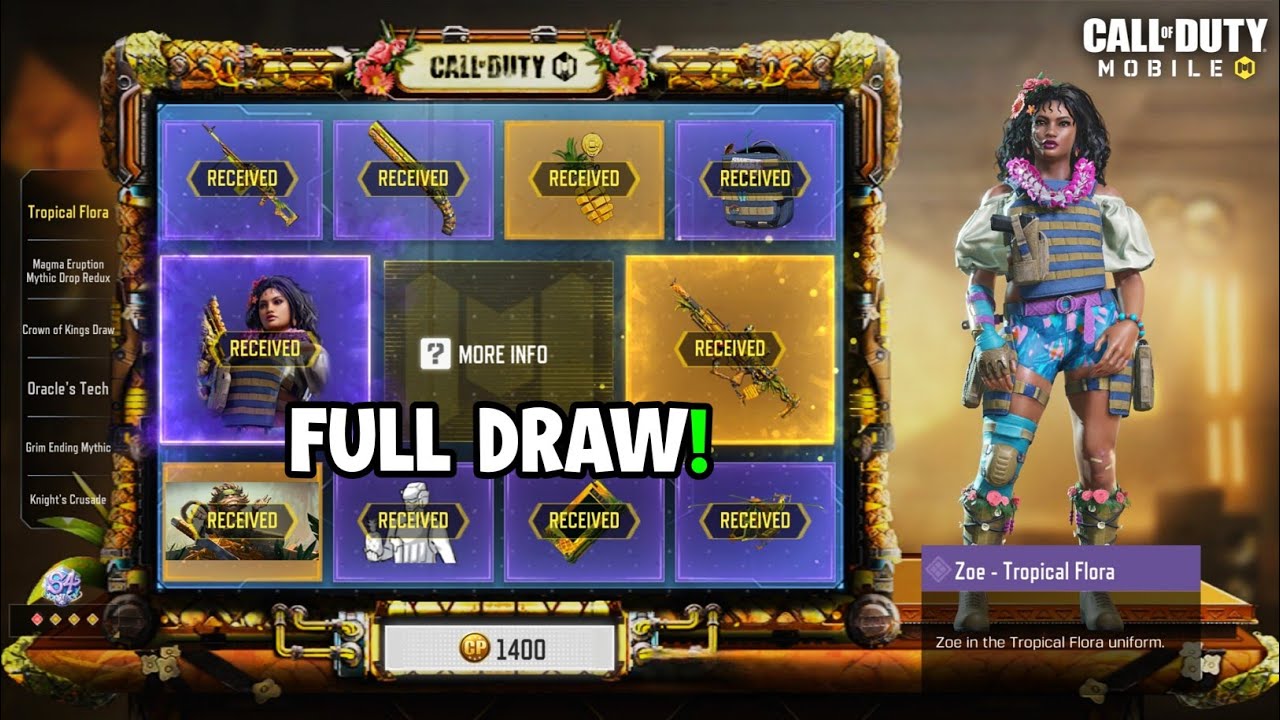 Buying Full Tropical Flora Draw CODM | EM2 Pineapple Crush Cod Mobile
