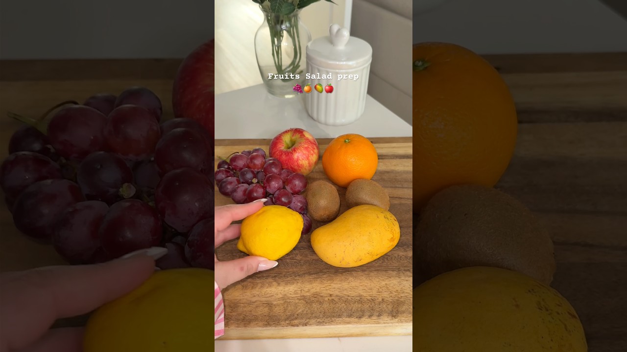 Fruit prep 🍇🍎🥭🍊 #asmr #restock #fruit #fruitsalad #satisfying #shorts #fyp