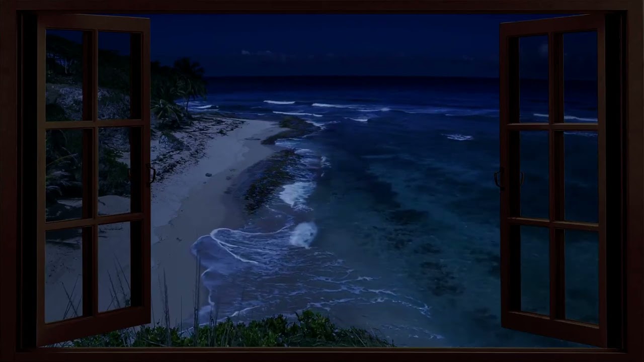 Sleep With Window Open to The Ocean   Deep Sleeping With Relaxing Ocean Sounds
