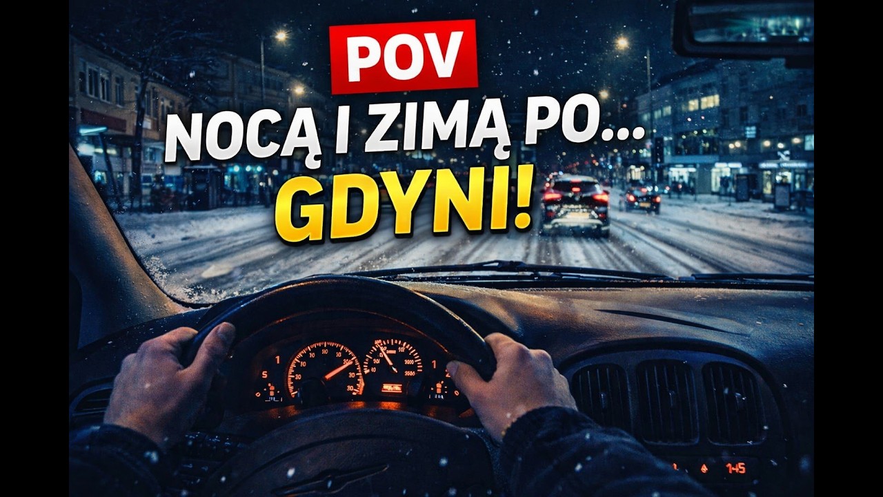 POV: Nocna jazda zimą po Gdyni ❄️🌃 | Relaxing Night Drive