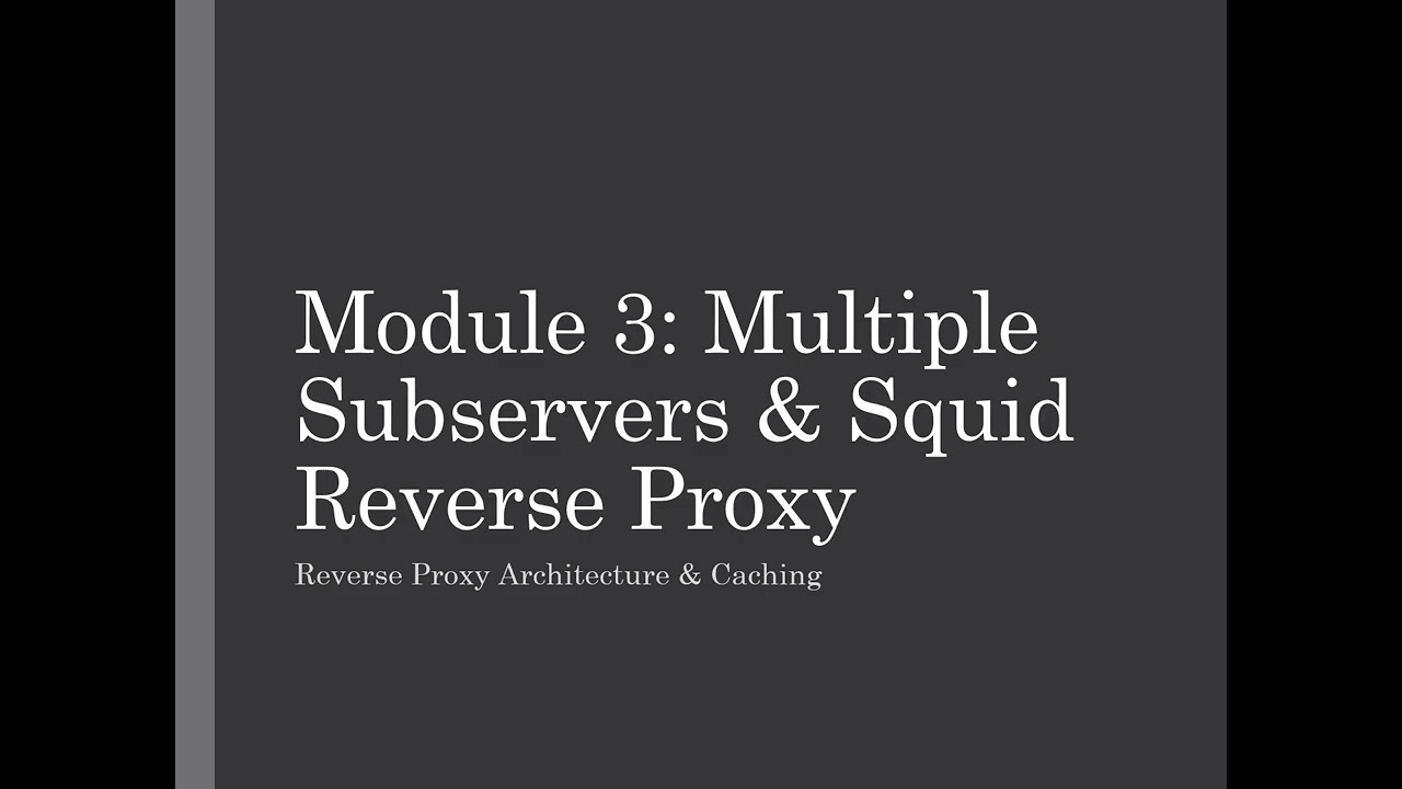Multiple Sub servers, Proxies, & Squid