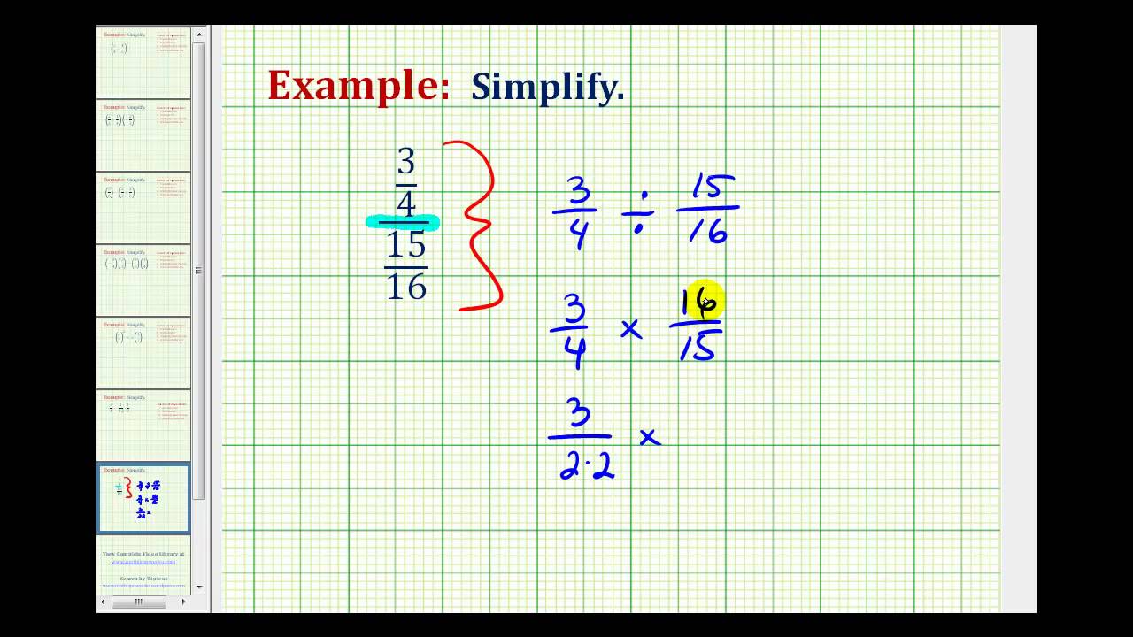 Ex:  Evaluate a Complex Fraction
