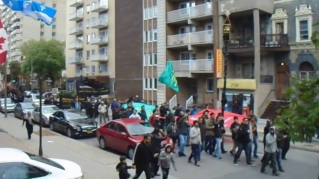 Islamic procession Sunday 9 Oct 2016 in Montreal, Canada