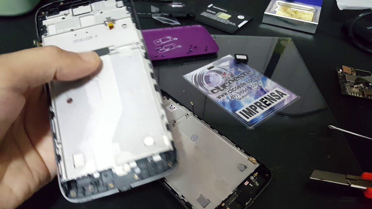 Como trocar tela do moto G4 xt1603