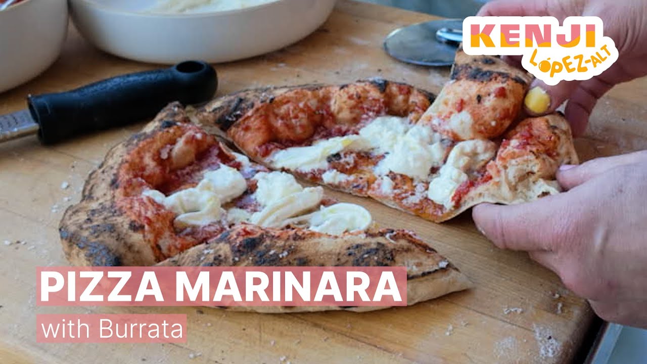 Pizza Marinara with Post-Oven-Parm and Burrata | Kenji's Cooking Show