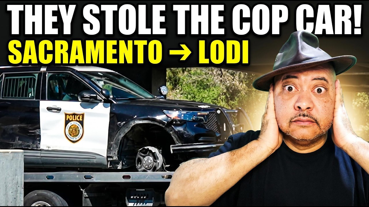 🔴Thief Steals Marked Sacramento Police Car &mdash; Chase Ends in Lodi
