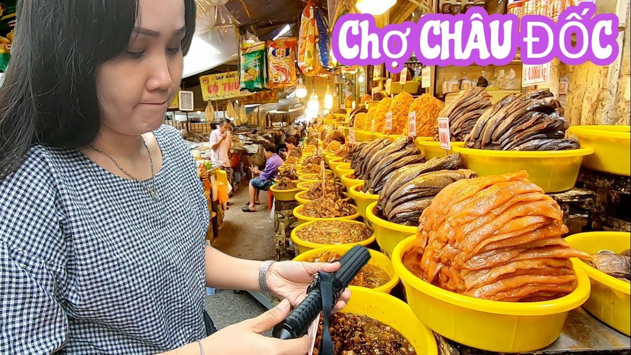 Khám phá Chợ CHÂU ĐỐC, thiên đường hàng ngoại nhập giá rẻ, Thủ phủ khô Mắm |Du lịch An Giang