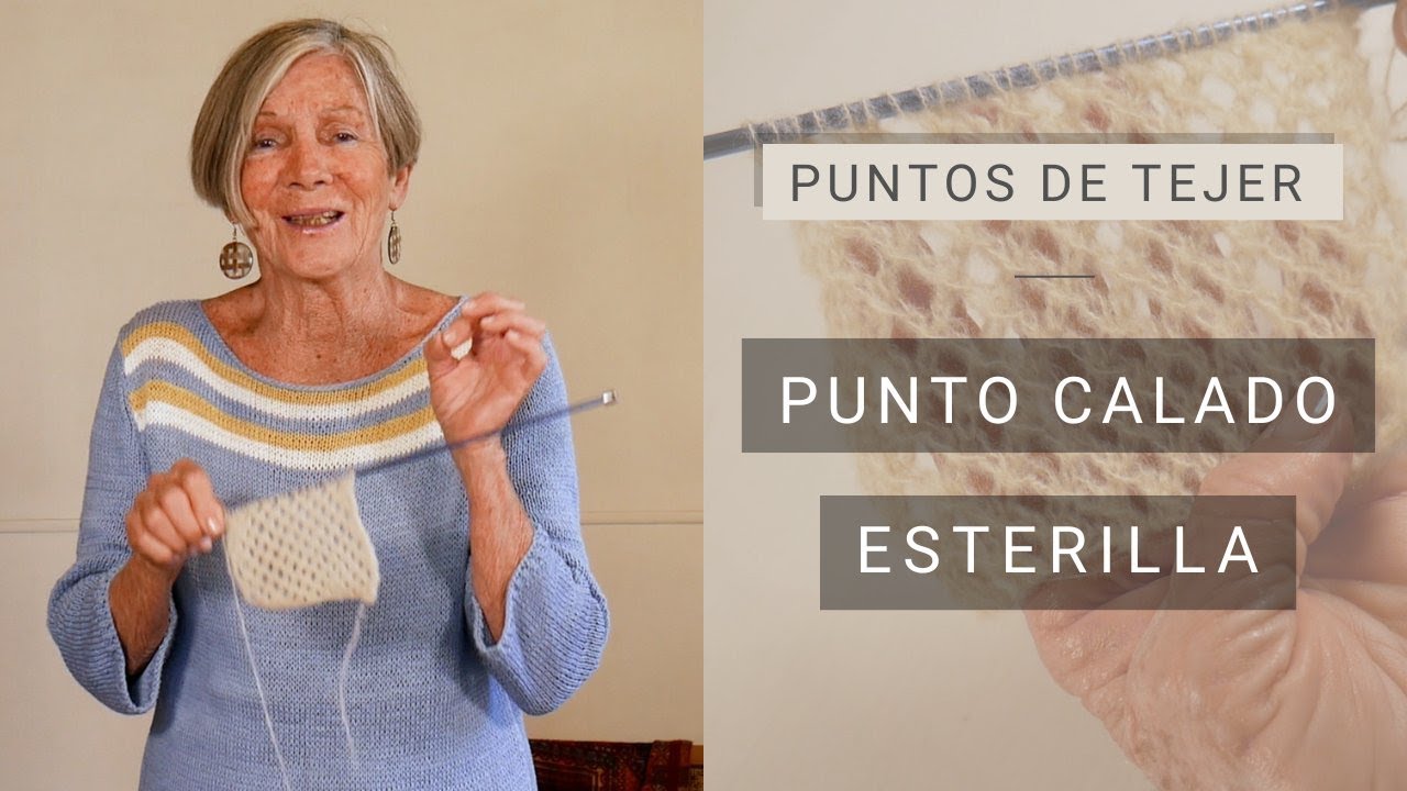 Punto calado esterilla a dos agujas f&aacute;cil 🧶 #tejerconlucila