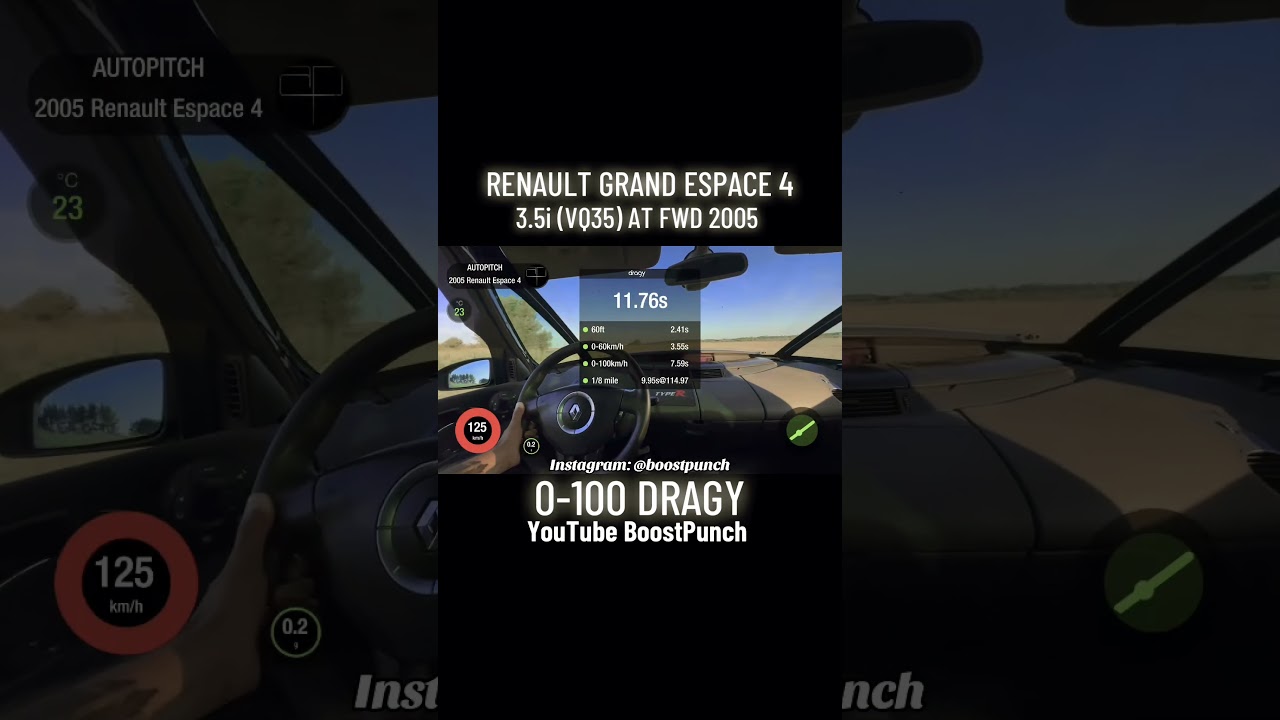 Renault Grand Espace 4 3.5i (VQ35) AT FWD 2005. 0-100. BoostPunch