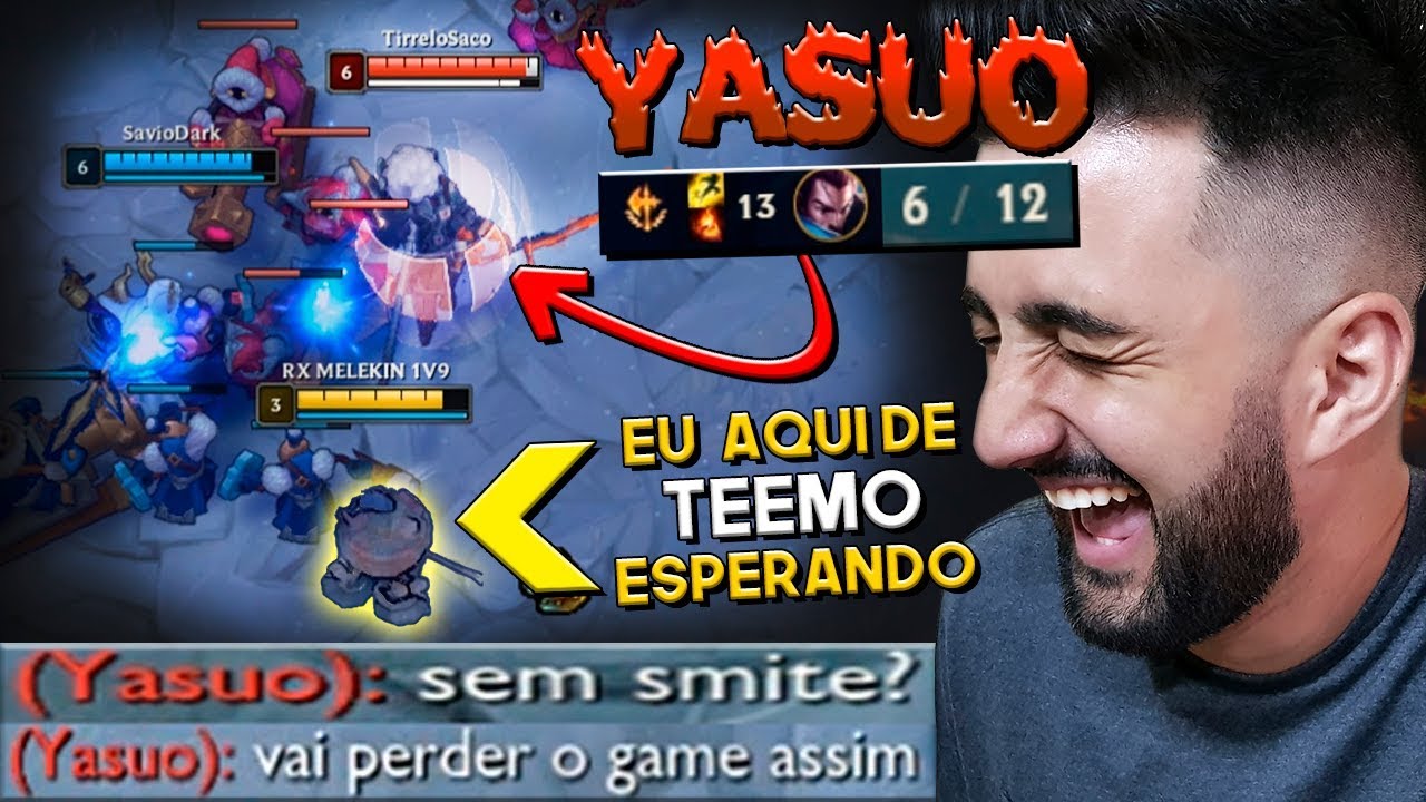 FIZ O TEEMO DO RIO E ACABEI CAMPANDO O YASUO! *ESPERAVA ELE INVISÍVEL NA LANE!* - RodiL