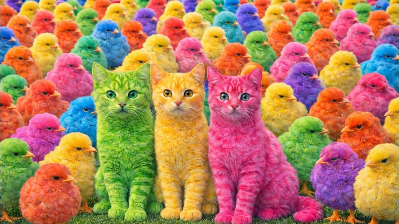 Tangkap Ayam Lucu, ayam warna warni, ayam rainbow, kelinci lucu, bebek lucu, ikan koi, Hewan Lucu