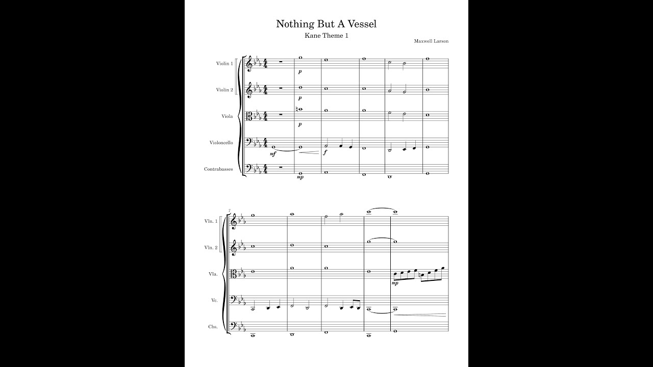 Nothing But A Vessel (Kane Theme One) - Maxwell Larson | String Quintet