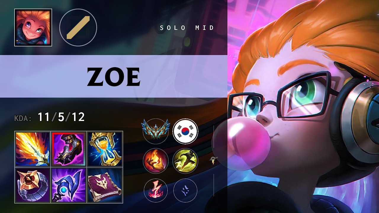 Zoe Mid vs Aurora (DNS Clozer) - KR Challenger Patch 26.16