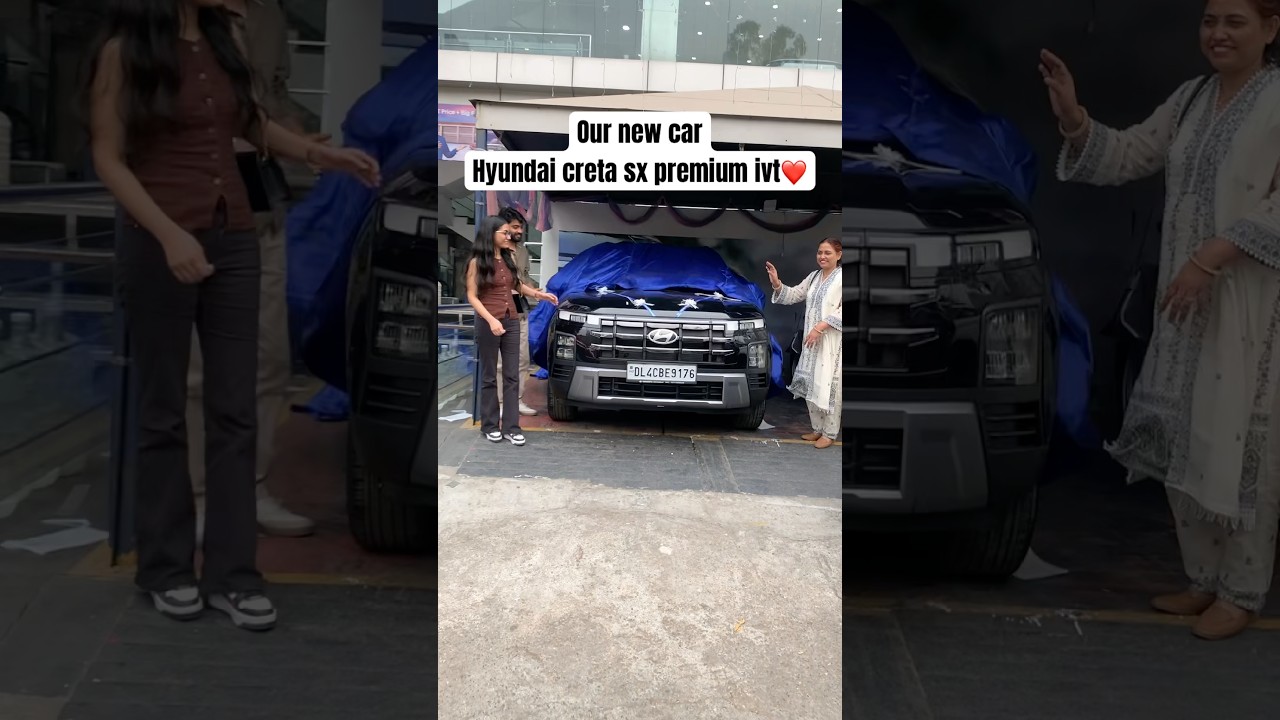 Taking delivery of our new car hyundai creta sx premium ivt 😍❤️ 