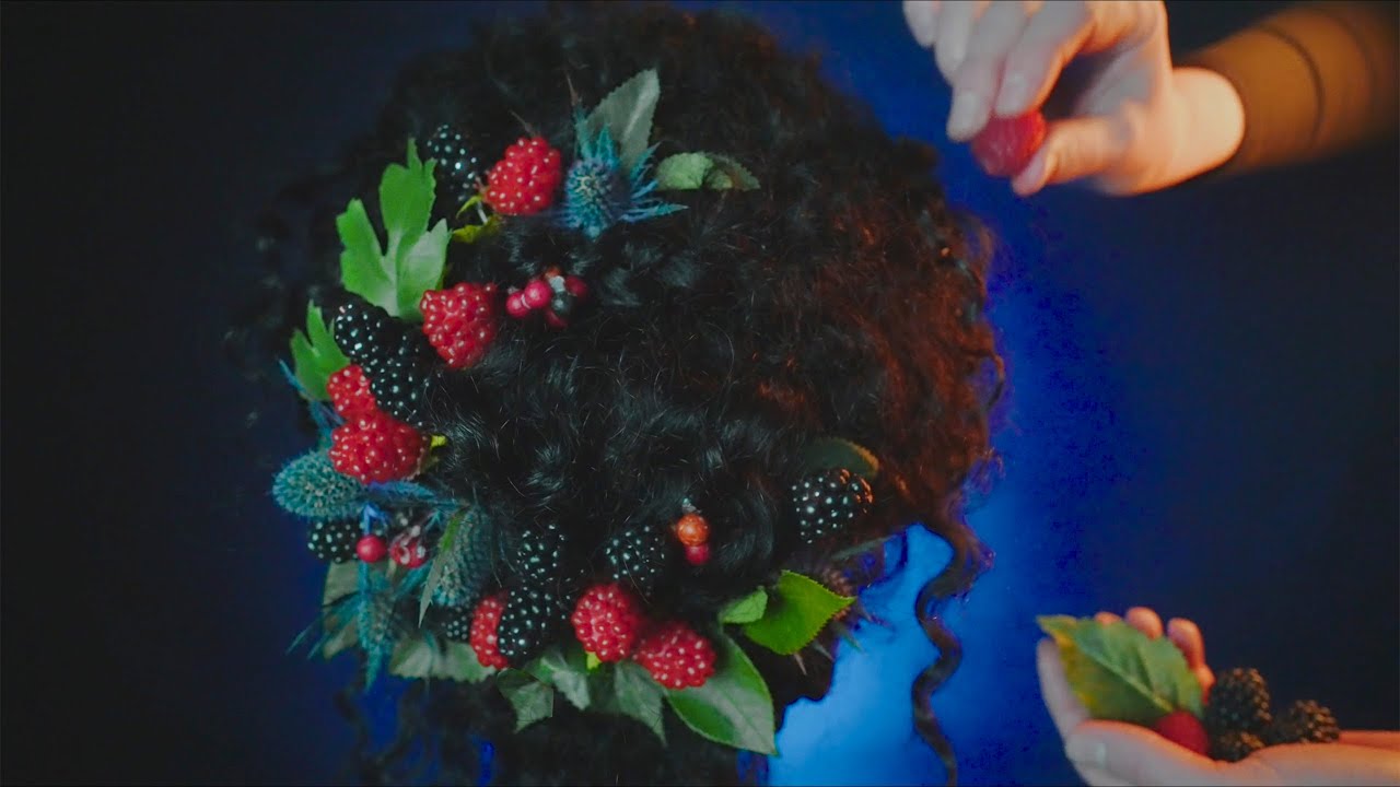 ASMR Hair Styling and  Mouth Sounds 🍓🫐🍒