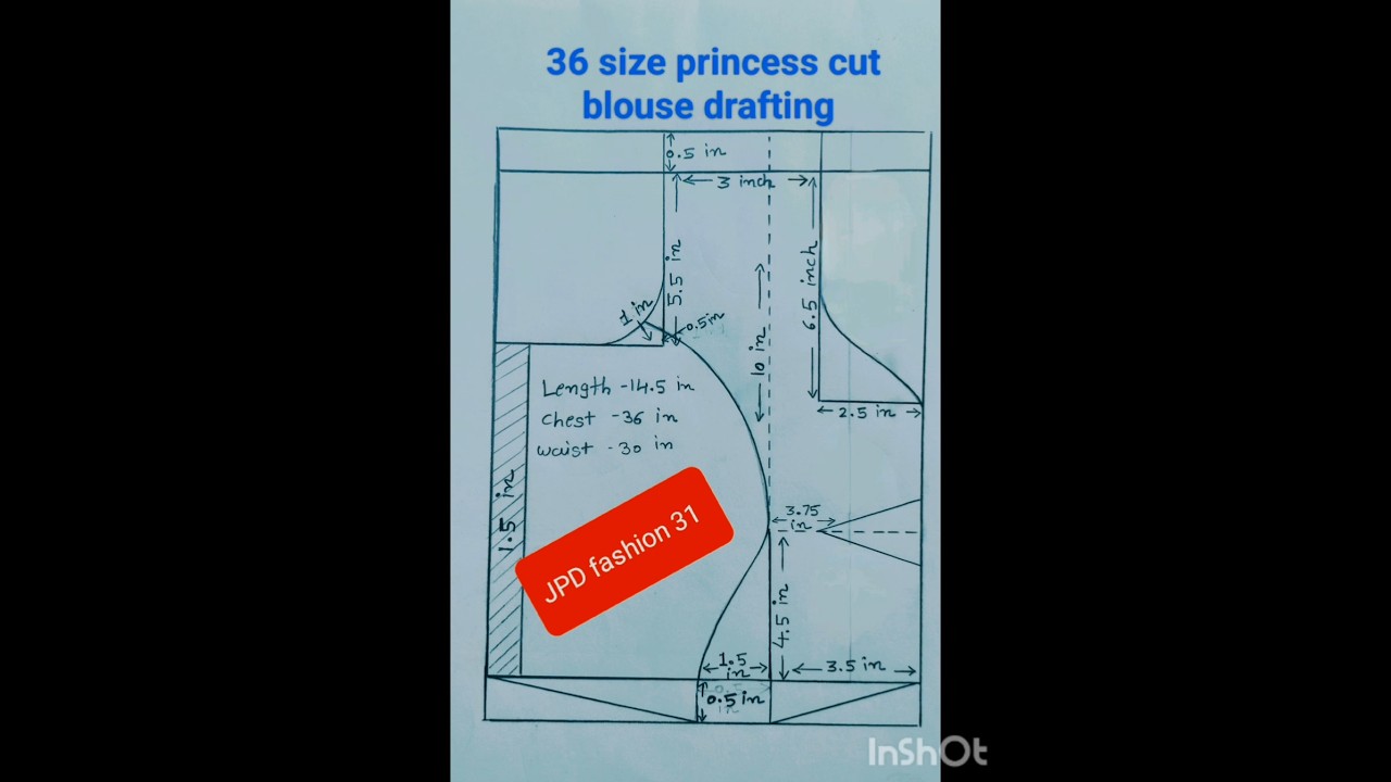 princess cut blouse 🤩36 size princess cut blouse drafting #princesscutblouse #shorts #viralvideo