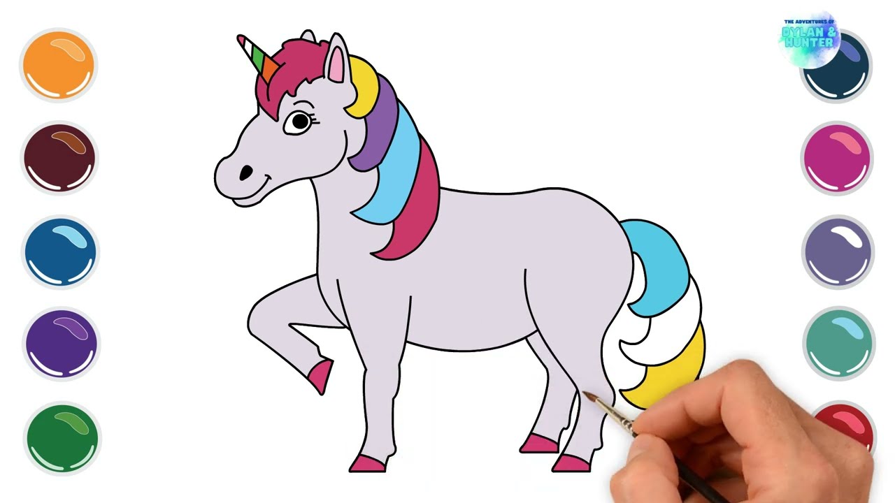 Let's Draw a Unicorn! #unicorn #cartoon #drawing #painting #art #daily #viral #thankyou