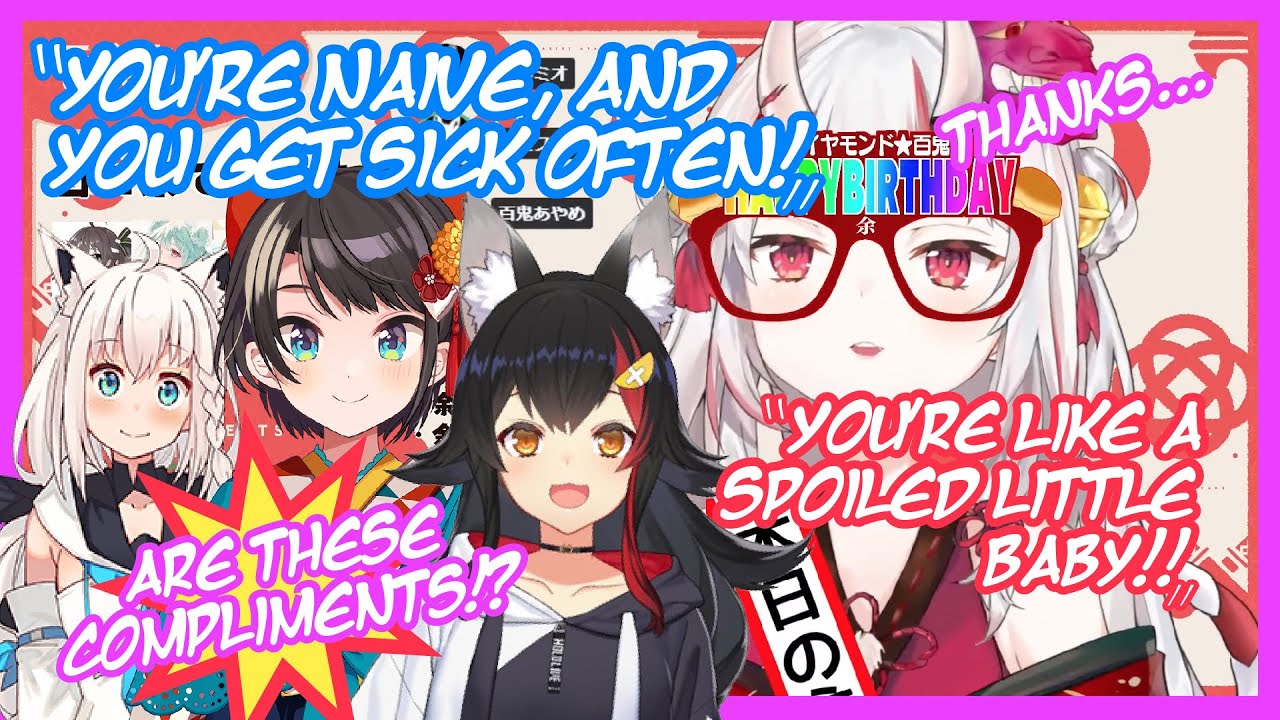 Ayame asks for Compliments but gets Exposed Instead by Subaru, Mio & Fubuki [ENG]
