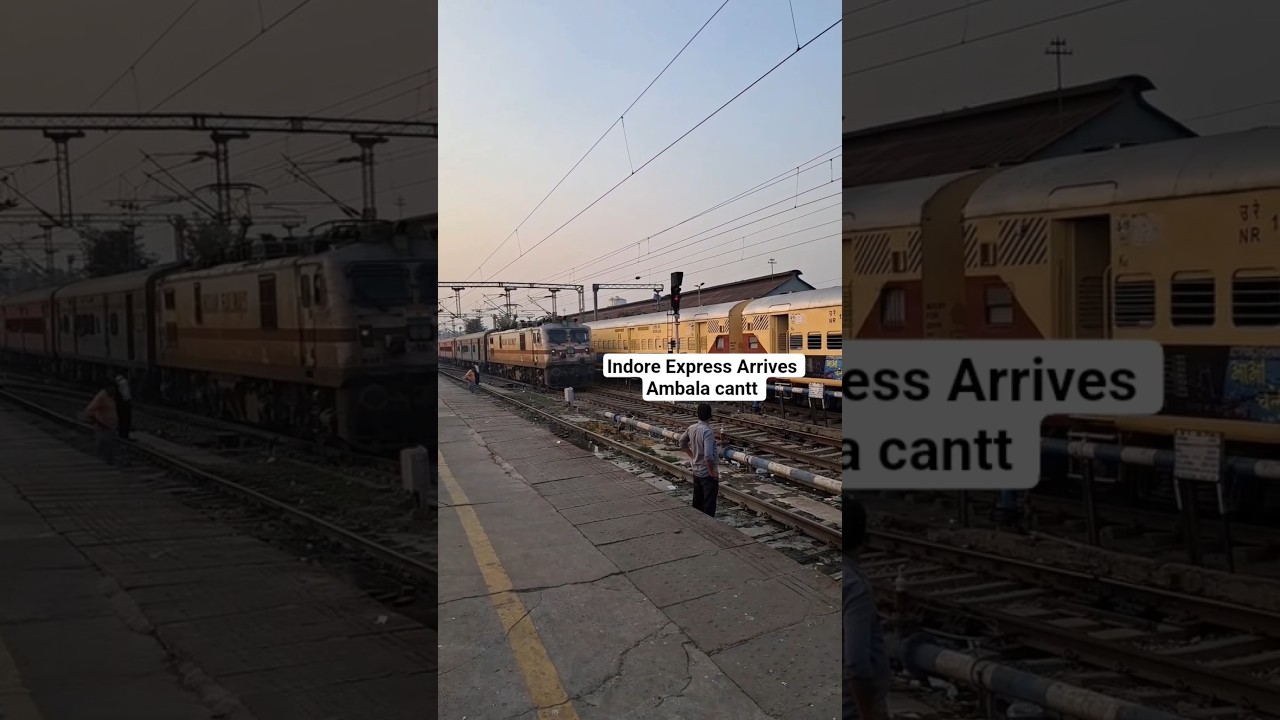 Himalayas to Central India! 19308 Una Himachal-Indore Express Arrives at Ambala Cantt 🏔️  