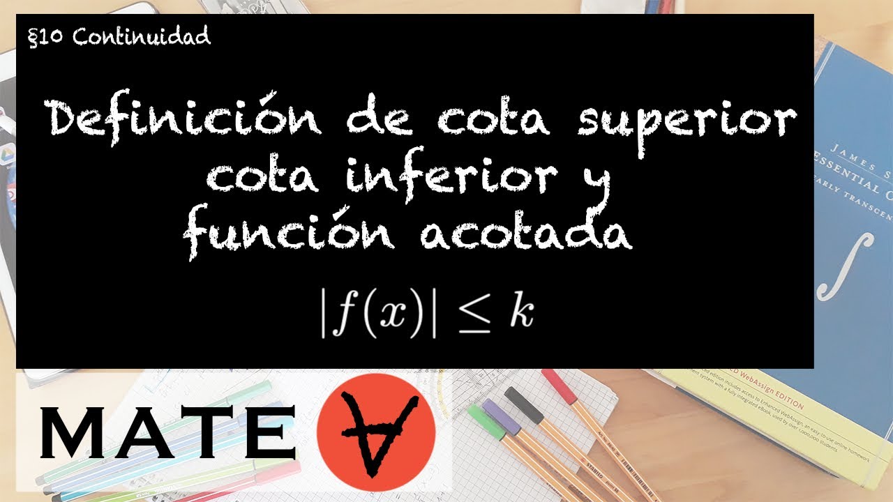 Cota superior, inferior, función acotada Definición / Ejemplo / Demostración
