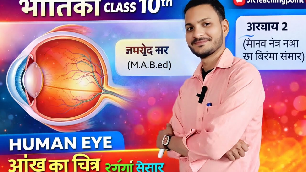 क्लास 10th में मानव नेत्र के बारे समझने का सबसे आसान तरीका पूरा वीडियो जरूर देखे।