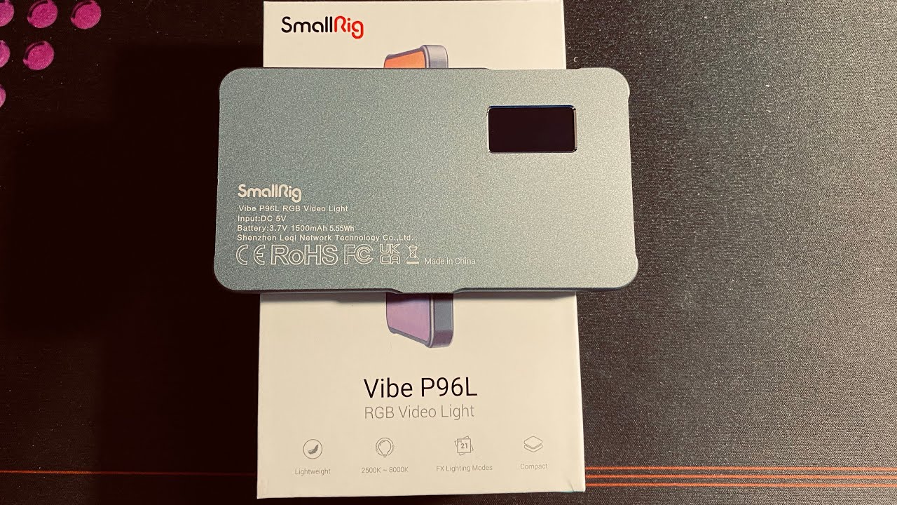 SmallRig Vibe P96L RGB Video Light - Silent unboxing