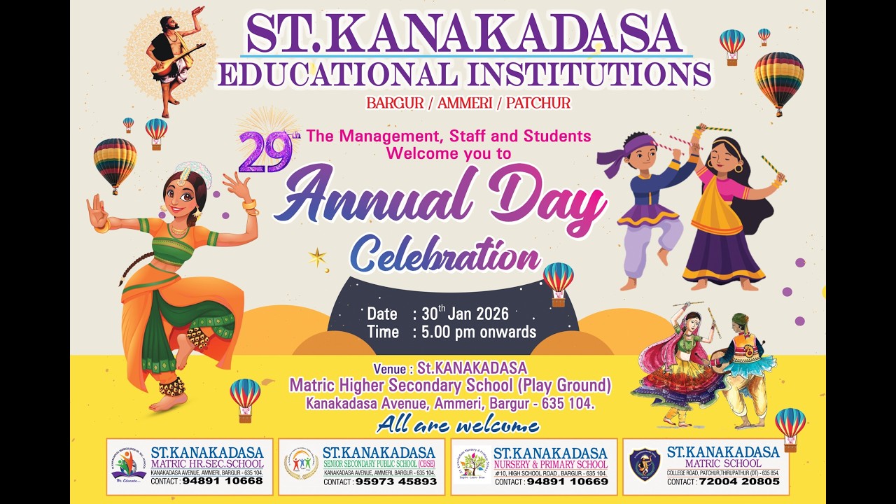 29th St.Kanakadasa Educatuional Institutions Annual Day Celebrations