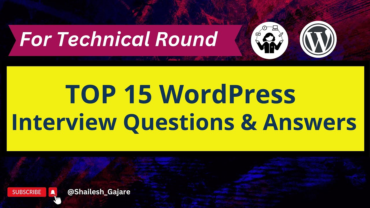Вопросы для собеседования по WordPress на хинди №14 | 15 лучших вопросов и ответов для собеседова...
