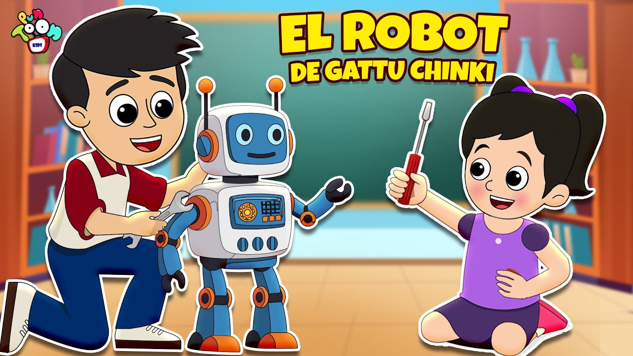 El robot de Gattu Chinki | Cuentos infantiles españoles | Moral Stories | PunToon Kids - Español