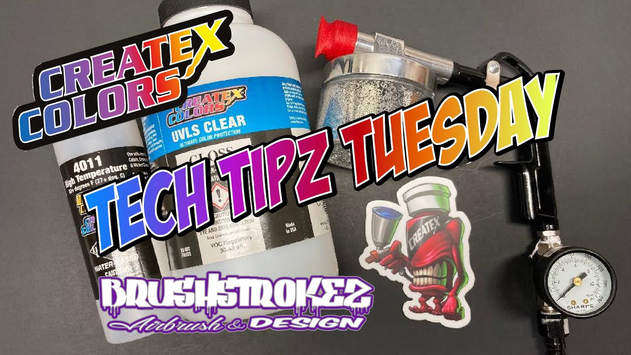 How to dry flake w/ the Flake King and Createx- Createx Tech TipZ Tuesday w/ BrusHstroKeZ Ep. 1