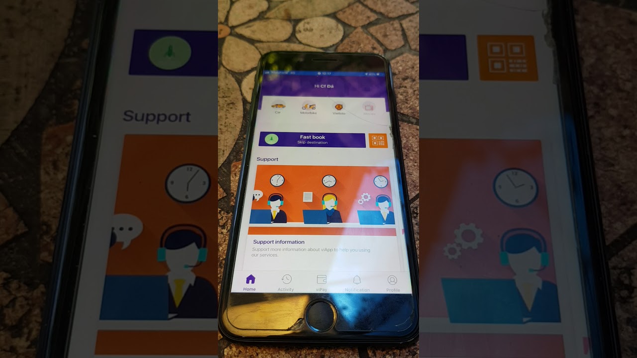 Hướng dẫn đặt xe d&ugrave;ng con trỏ định vị của viApp